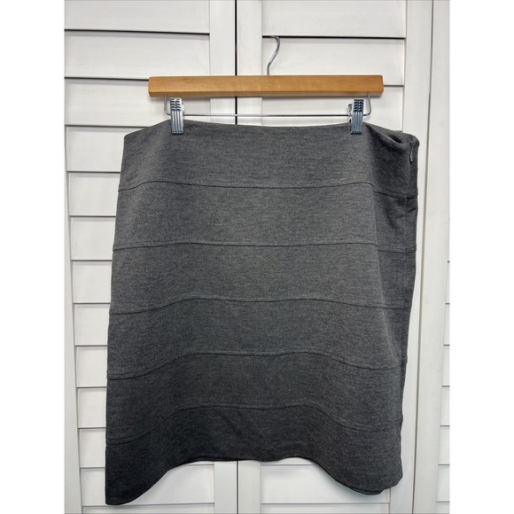 Sandro Sportswear Stretch Pencil Skirt Size 14 Gray - Picture 1 of 6